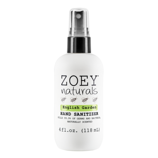 Zoey Naturals Hand Sanitizer English Garden 4oz.