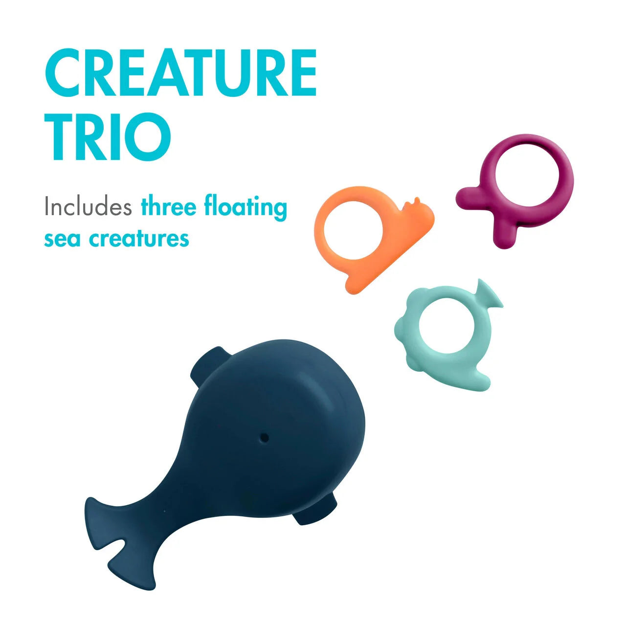 Boon CHOMP Hungry Whale Bath Toy - Navy/Multi