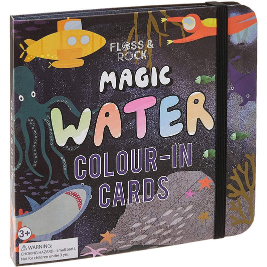 Floss & Rock Magic Water Colour-In Cards - Deep Sea