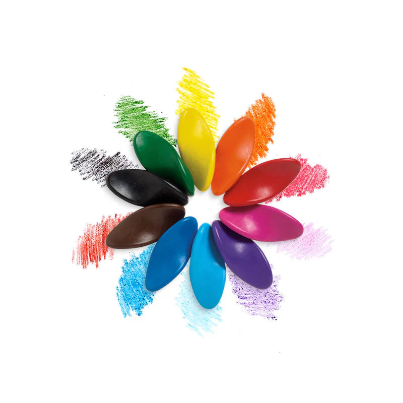 Ooly Left Right Ergonomic Crayons - Set of 10 Colors